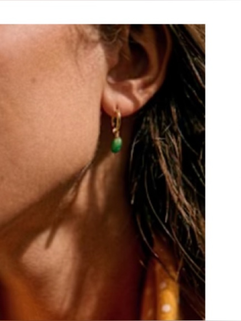 Sezane charlotte (version from 2022) green gold earrings